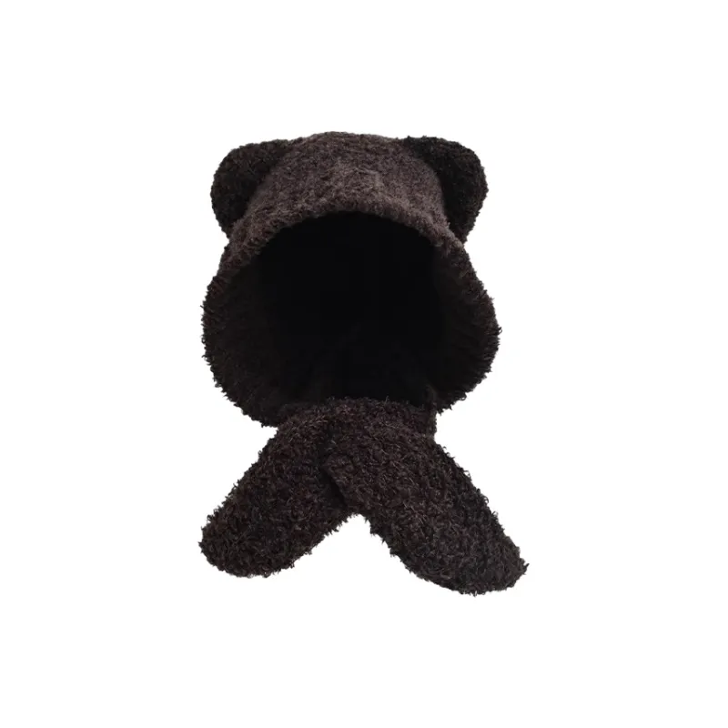 FREE RABBITⅡ Fall And Winter Warm Bike Windproof Yarn Trapper Hats Unisex-4