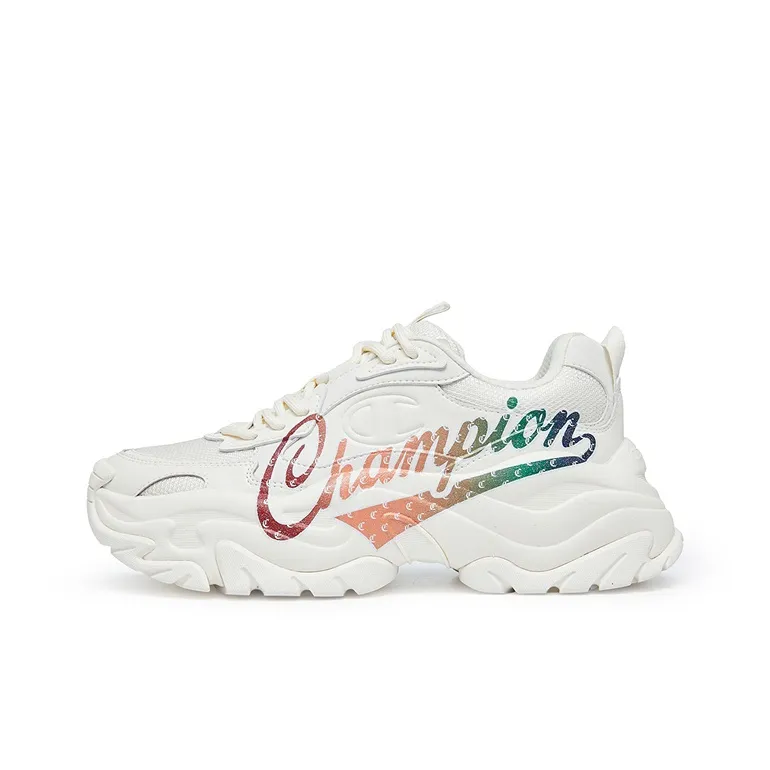 Champion Thousand Layer Shoes Low Top Chunky Sneakers Women's Milk White/Sunset Orange-0