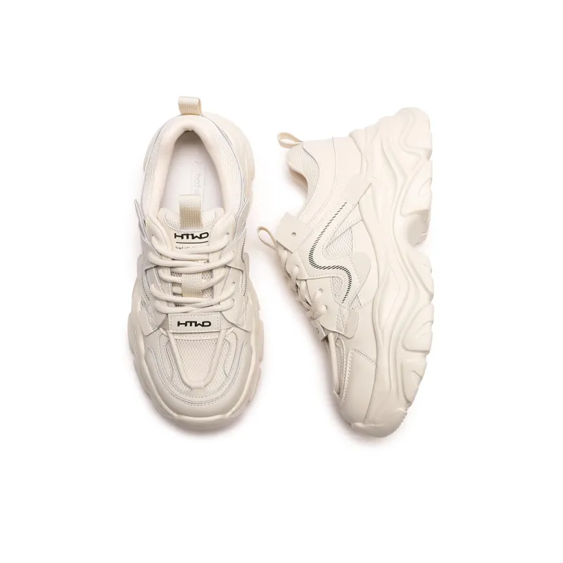 Hotwind Bouncy White Sneakers Chunky Sneakers Women's-5