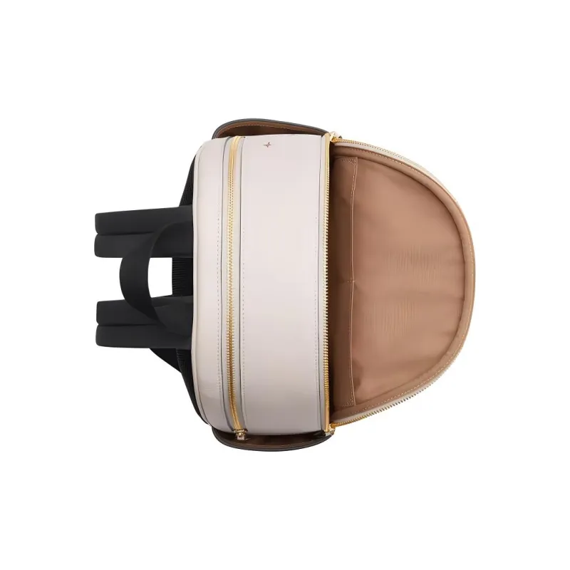 COACH Court Leather Backpack Large Size Women's Chalk Multicolor-3