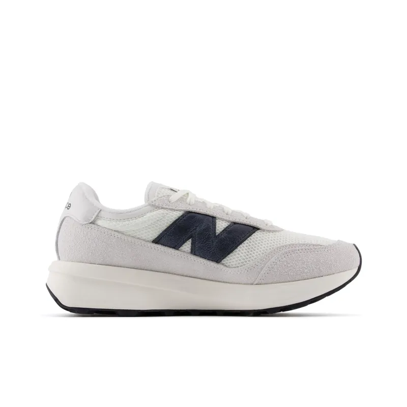 Niko And ... x New Balance 370 Anti Slip Wear Resistant Low Top Casual Running Shoes Unisex Gray White-1