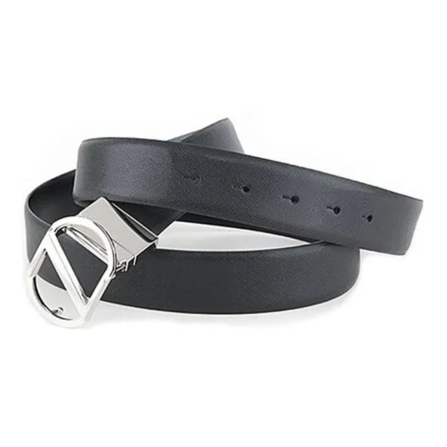 Zzegna Leather Belts Men Black-3