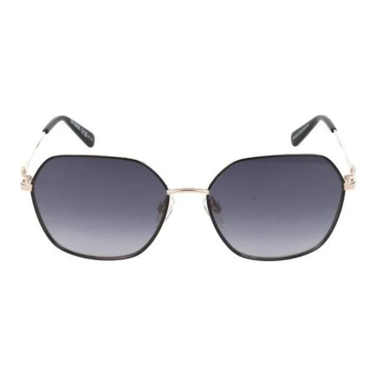 LOVE MOSCHINO Metal Irregular Shape Sunglasses Unisex Black-0