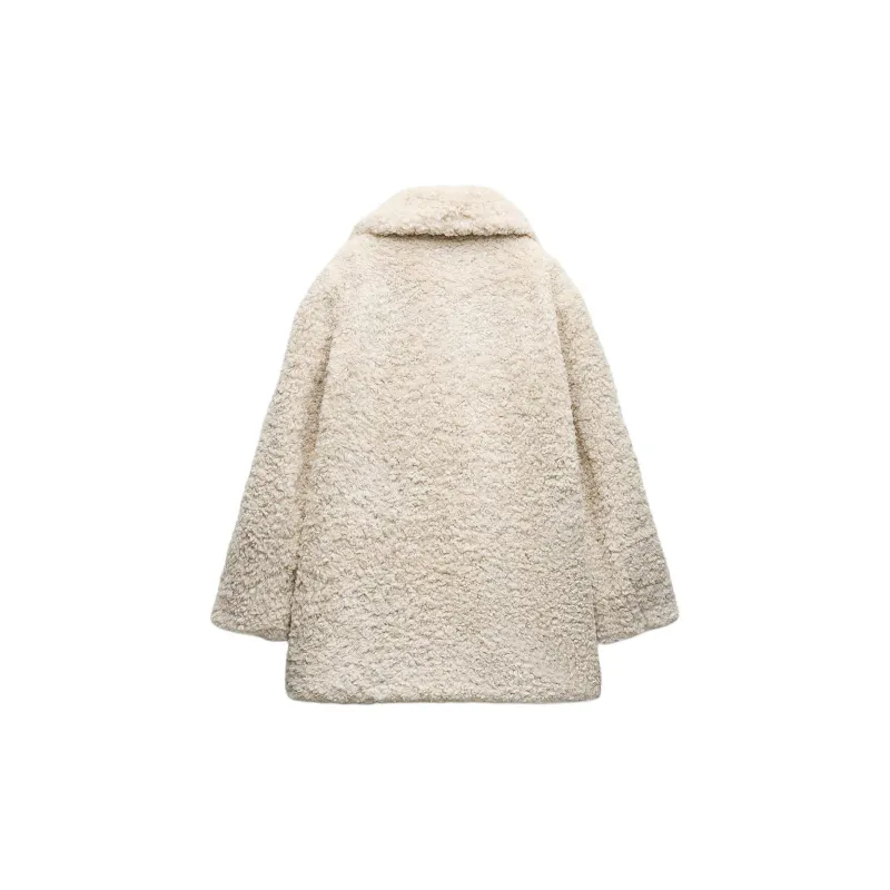 ZARA Trf Coats Women's Frosted White-1