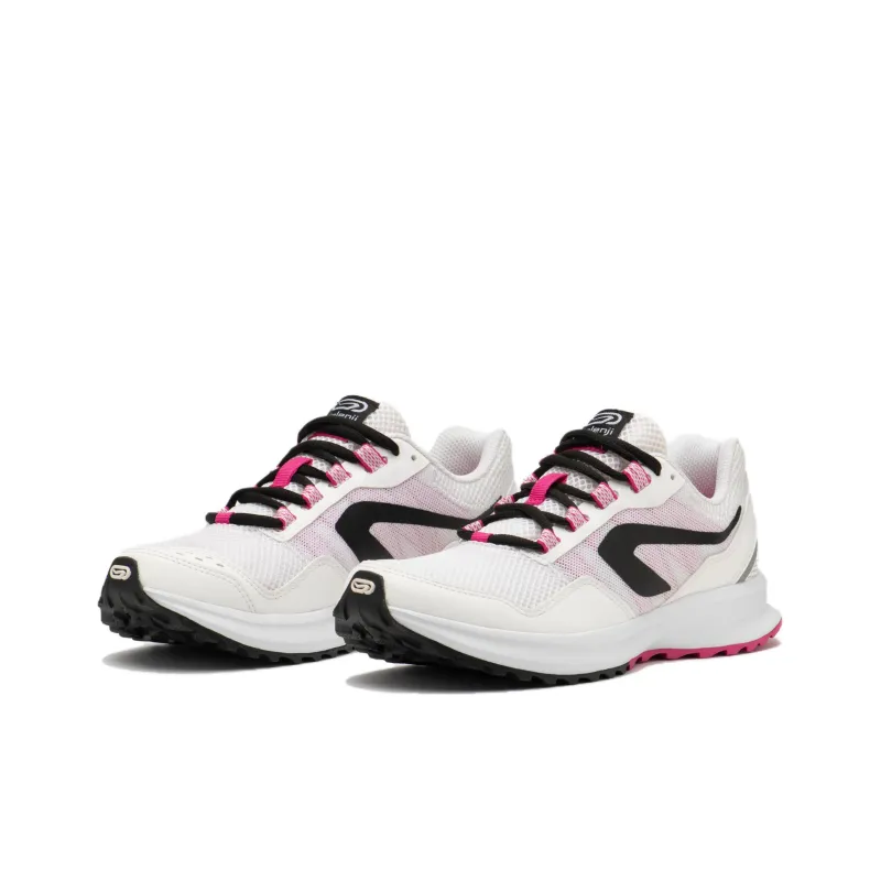 DECATHLON Cushioned Wear Resistant Breathable Low Top Running Shoes Women's White Pink-2