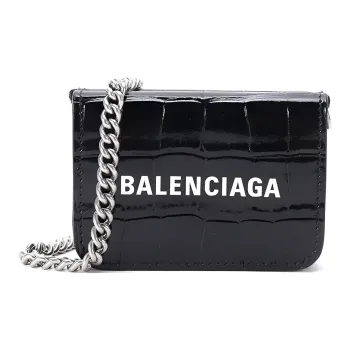 Balenciaga Cash Cow Leather Chain Bag, Crossbody, One Shoulder, Wallet Mini Women's