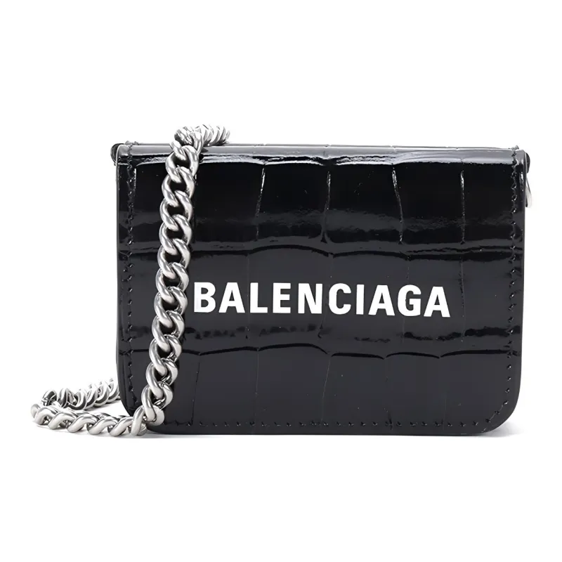 Balenciaga Cash Cow Leather Chain Bag, Crossbody, One Shoulder, Wallet Mini Women's-0