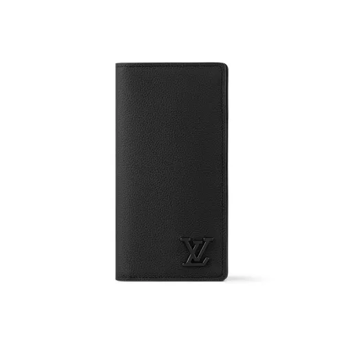 LOUIS VUITTON Grained Calfskin Wallet Men's Black