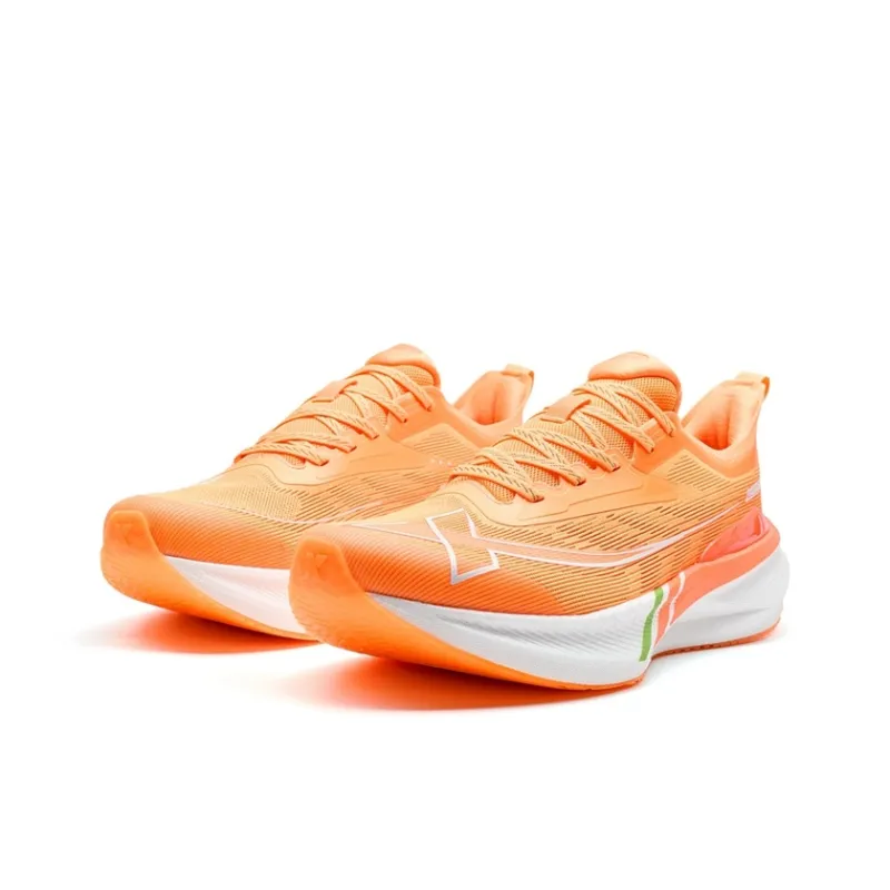 XTEP Two Thousand Kilometers 2.0 Running Shoes Men Low Top Highlight Orange/Neon Sunset Orange-4