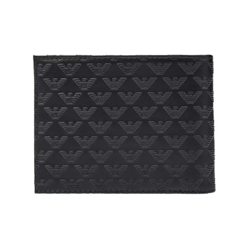 EMPORIO ARMANI Leather Wallet Men's Black-2