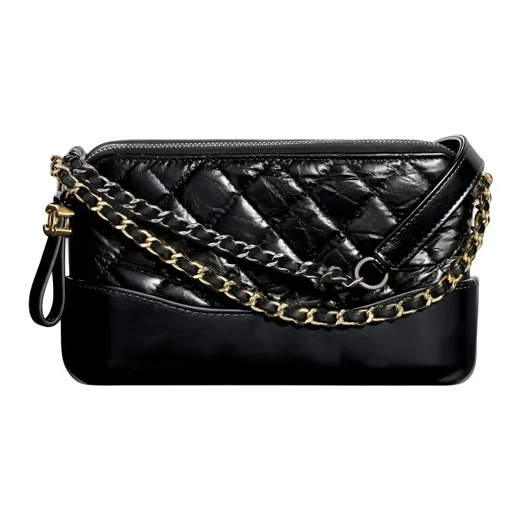 CHANEL Gabrielle Calfskin Shoulder Bag, Crossbody Bag Mini Women's Black/Silver/Ru Silver-2