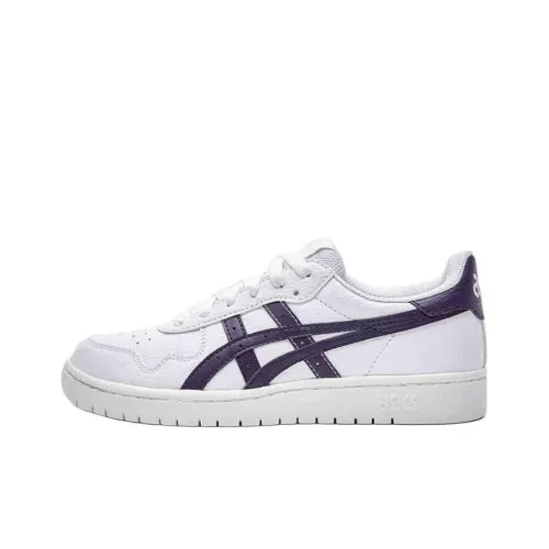 Asics JAPAN S Anti-Slip Wear-Resistant Low-Top Kids' Skateboarding Shoes White Blue Teenagers
