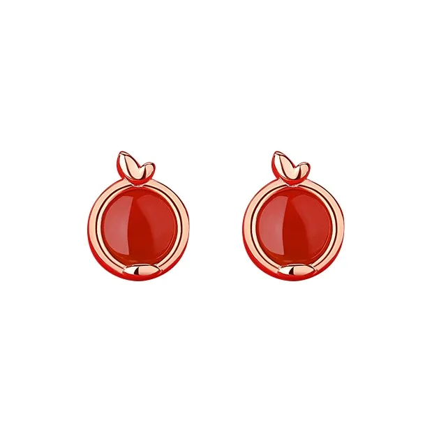 KING TAI FOOK Agate Stud Earrings Women's-17