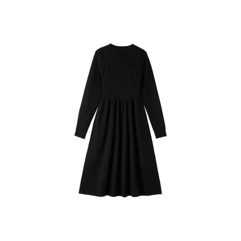 UNIQLO Long Sleeved Dresses Women's Black-1