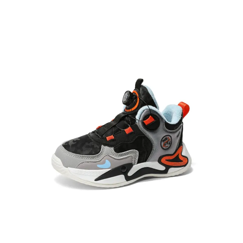 Wooden Rabbit Slip Resistant Thermal Abrasion Resistant High Top Children's Basketball Shoes Kids'-0