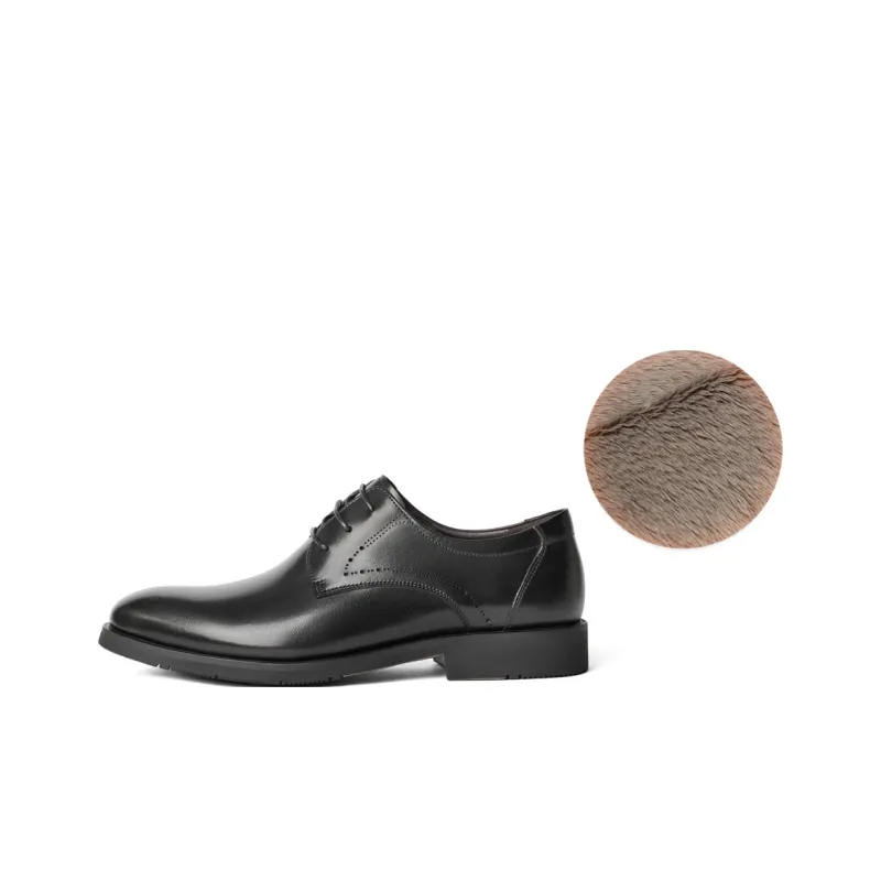BELLE Dress Shoes Men Low Top Black/Coffee-15