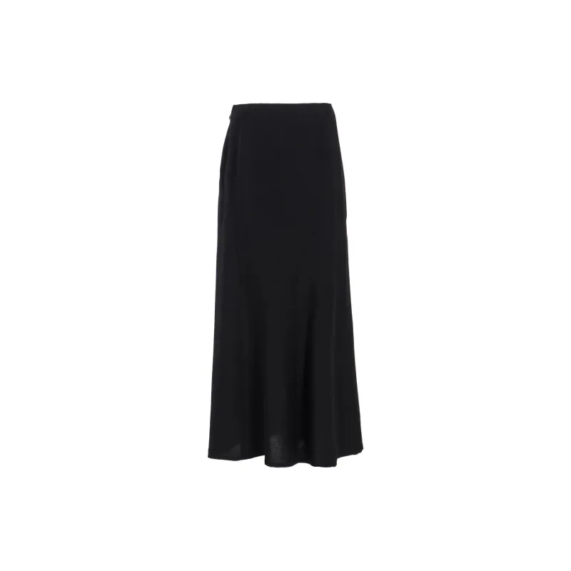 Yohji Yamamoto FW24 Casual Long Skirts Women's Black-1