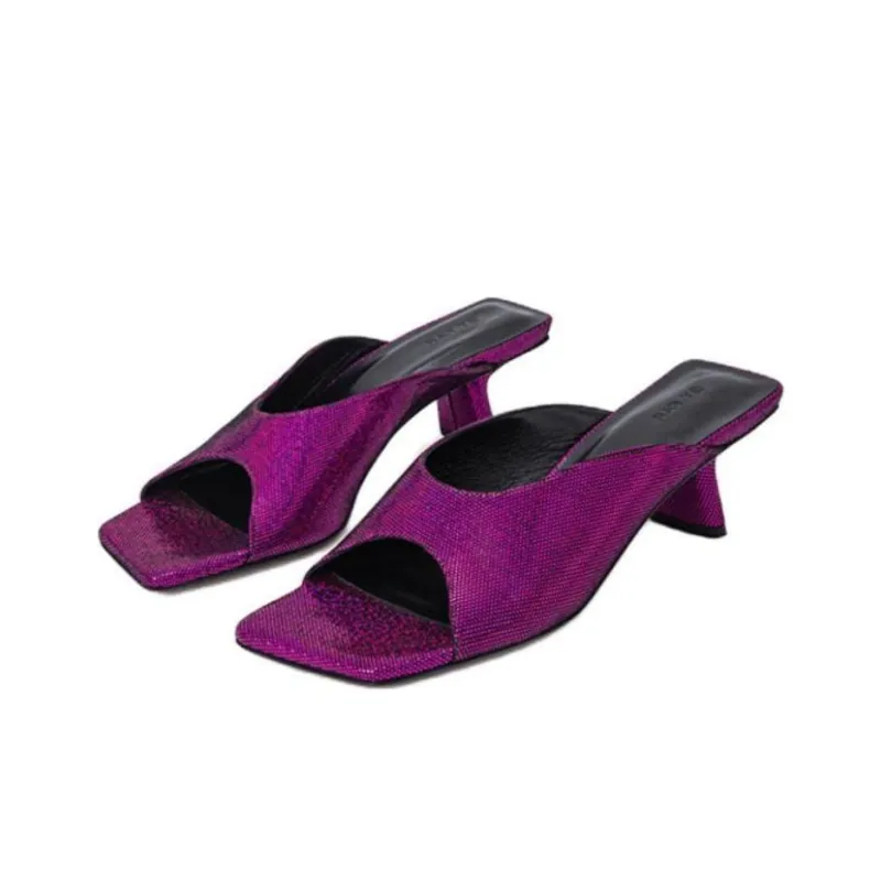 By Far Slide Slippers Women's Purple-4