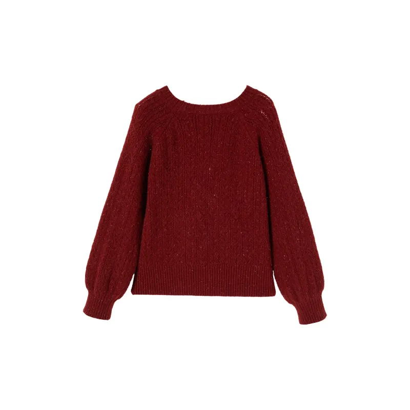XIANGYING Sweater Women's Ancora Red-1