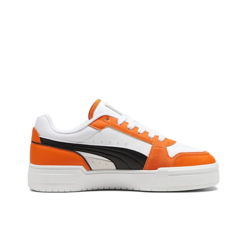 PUMA Ca Pro Anti Slip Wear Resistant Low Top Skateboard Shoes Men's White Orange-1