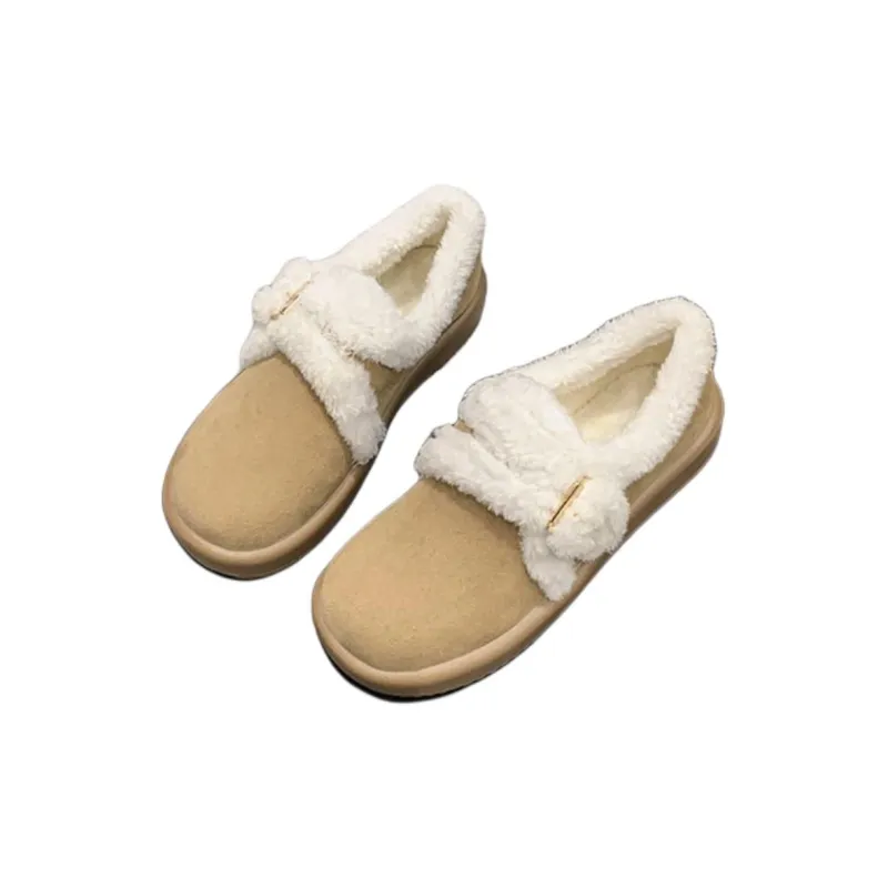 ALPLUME Home Fleece Slippers Women's Orange Khaki-5
