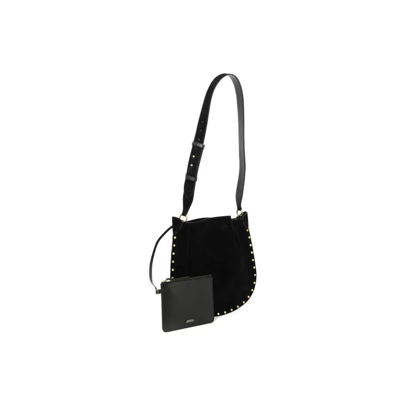 ISABEL MARANT Oskan Moon Logo Debossed Shoulder Bag-1