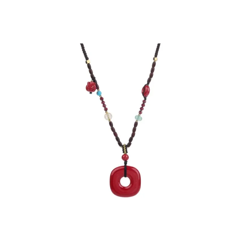 YANXIANGYUAN Cinnabar Pendants Unisex-0