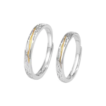 KLFOOK 999 Fine Silver Rings Unisex