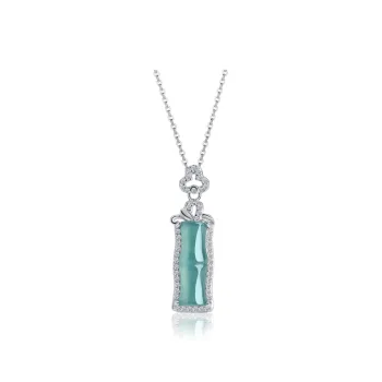 Double Happiness Gift Glutinous Jade Jadeite Necklaces Women's