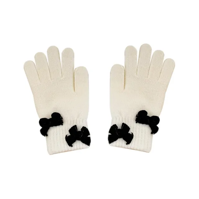 MUSTKOO Knitted Fabric Knit Gloves Women's-7