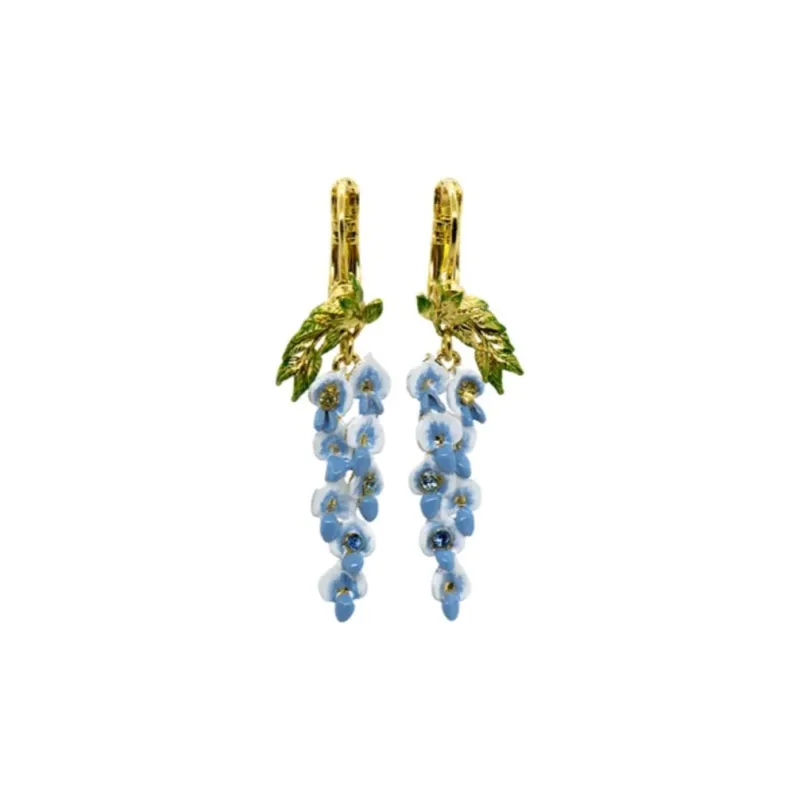 LES NEREIDES Gold Plated Earrings Women's Blue-0
