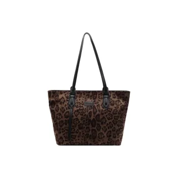 JIANMU Leather Velvet Tote Handbag, Shoulder Bag Regular Women's Black/Brown/Coffee