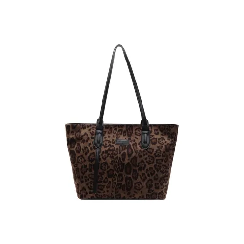 JIANMU Leather Velvet Tote Handbag, Shoulder Bag Regular Women's Black/Brown/Coffee