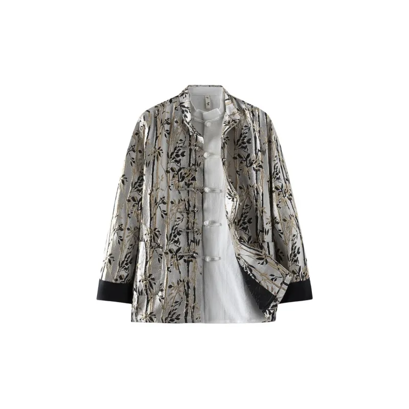 XUANSHENG Jackets Coats Men's Black Gold-1