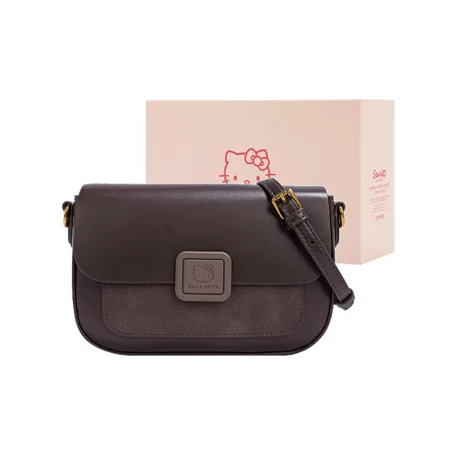Sanrio Hello Kitty Synthetic Leather Shoulder Bag, Crossbody Bag, Small Square Bag Regular Women's Multicolor