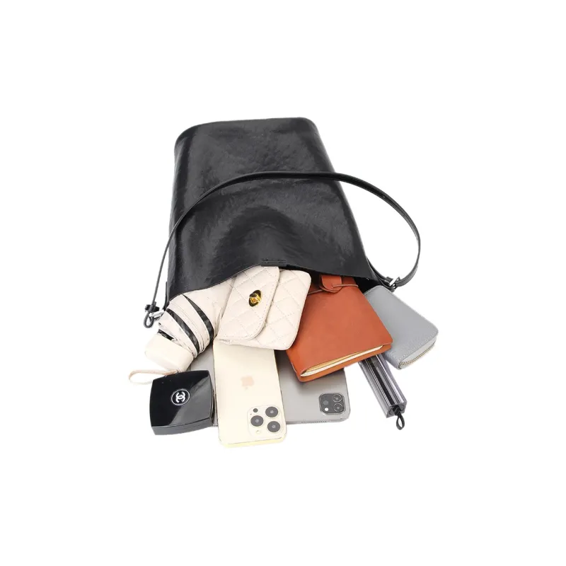 YOCAMU Vegetable Tanned Top Grain Cow Leather Bucket Bags Shoulder Bags Regular Unisex Multicolor-3