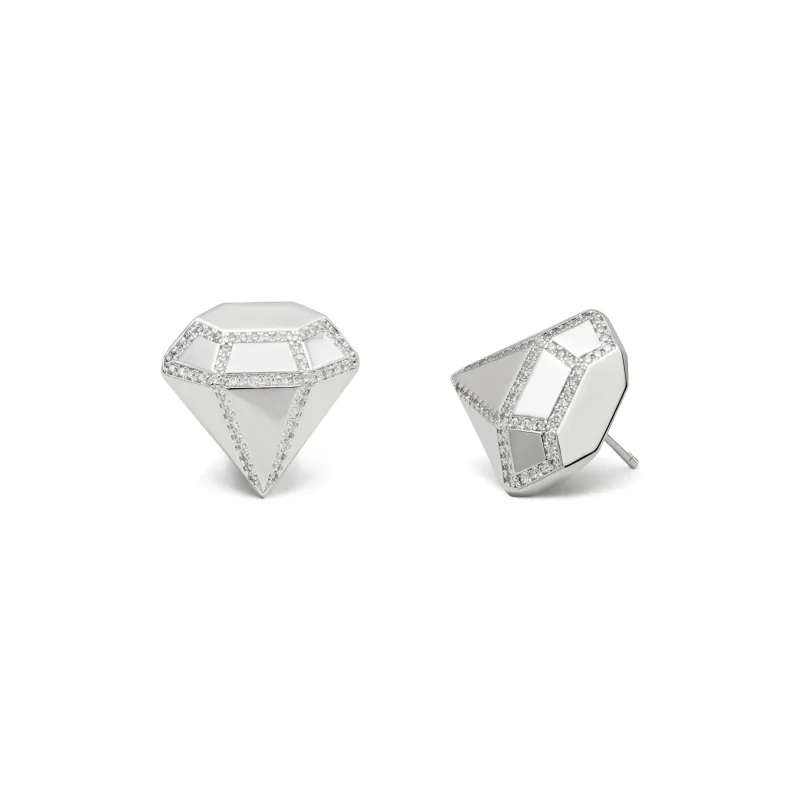 RSNY Gold Plated Copper Stud Earrings Women's-0