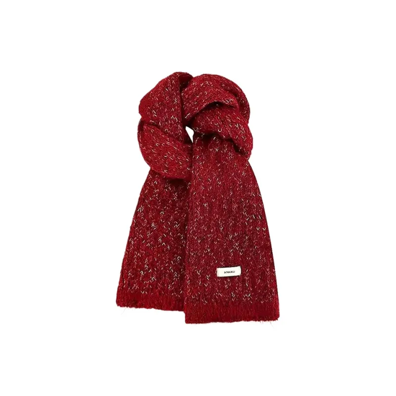 CARTELO Wool Knit Scarves Unisex Multicolor-4
