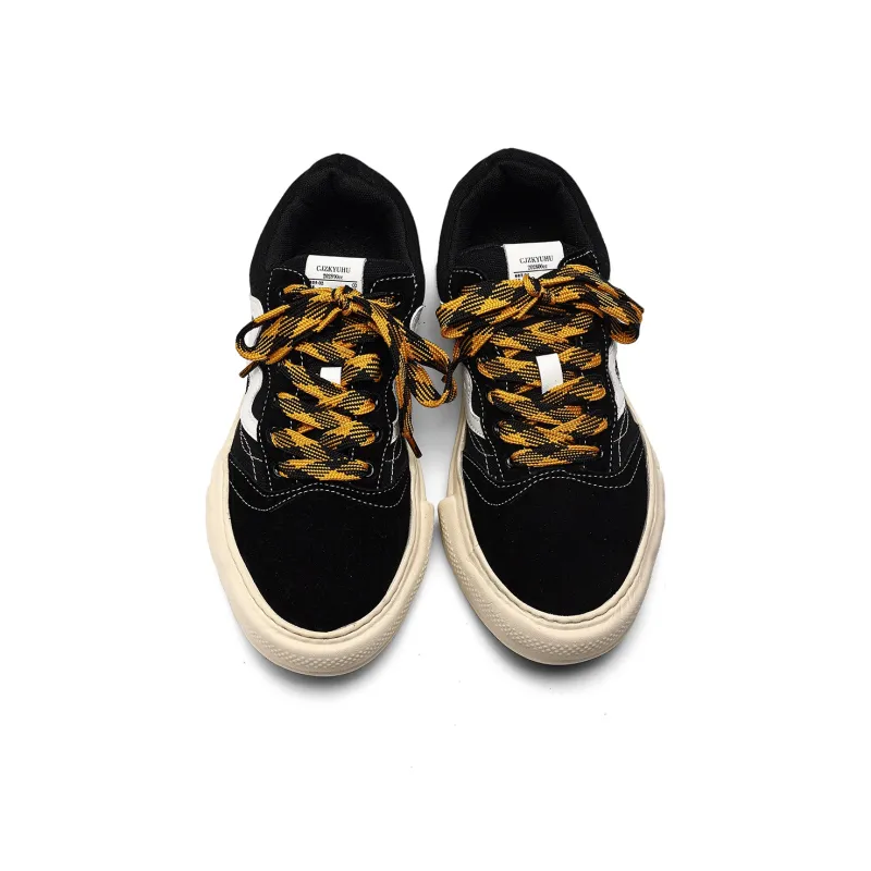 Fang Sanhuo Coverage Anti Slip And Wear Resistant Low Top Skateboard Shoes Unisex Black-1