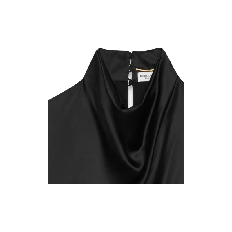 SAINT LAURENT Cowl Back Crop Top-4