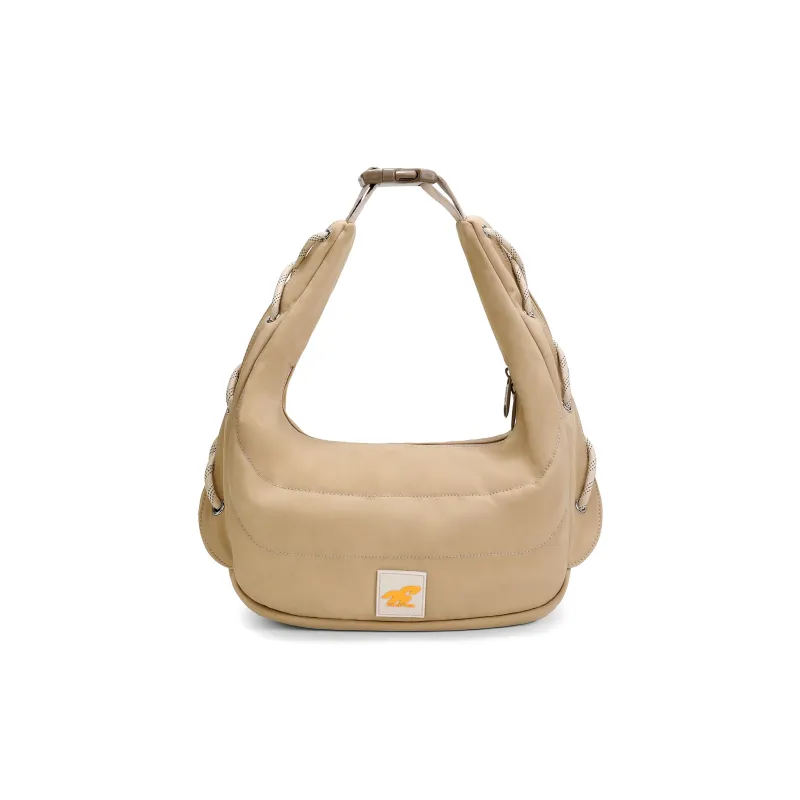 VAOPER Nylon Shoulder Bag Crossbody Bag Handbag Regular Unisex Black/Khaki-5