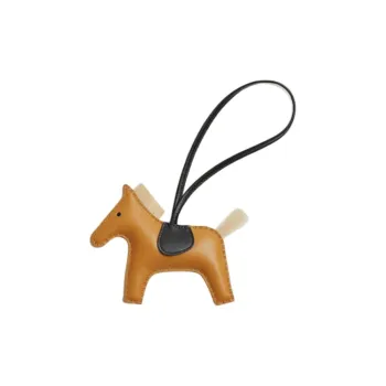 HERMES Leather, Horsehair Pendants Women's Khaki