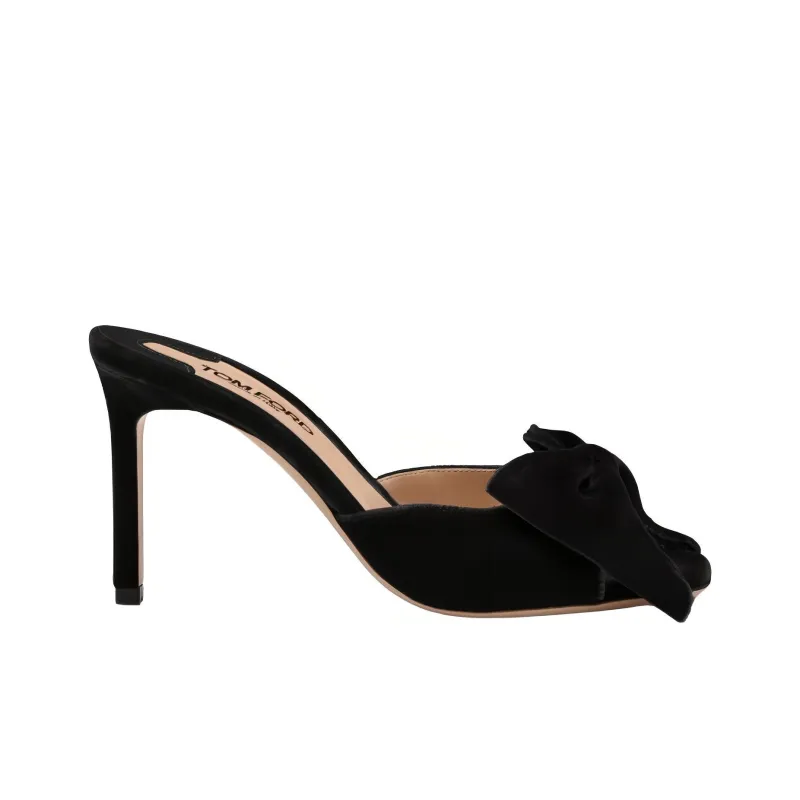 TOM FORD Brigitte 85mm Velvet Mules-1