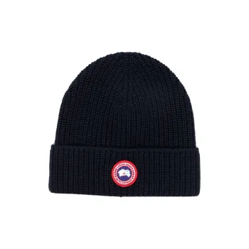 Canada Goose Logo Patch Knitted Beanie