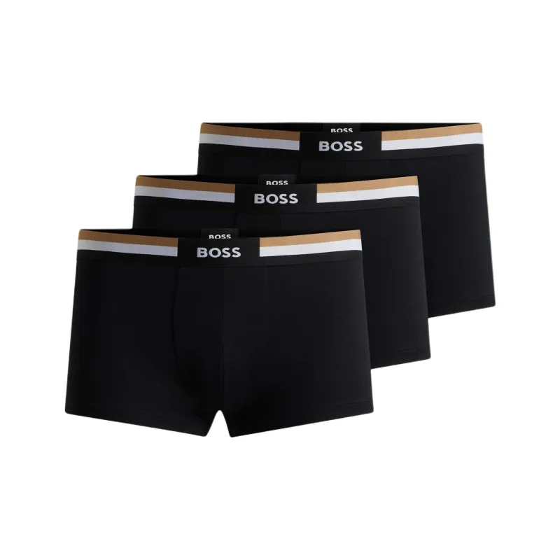 HUGO BOSS Pack Of Three Logo Waistband Boxers-0