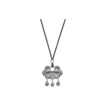 Heart Grass 999 Fine Silver Necklaces Women's