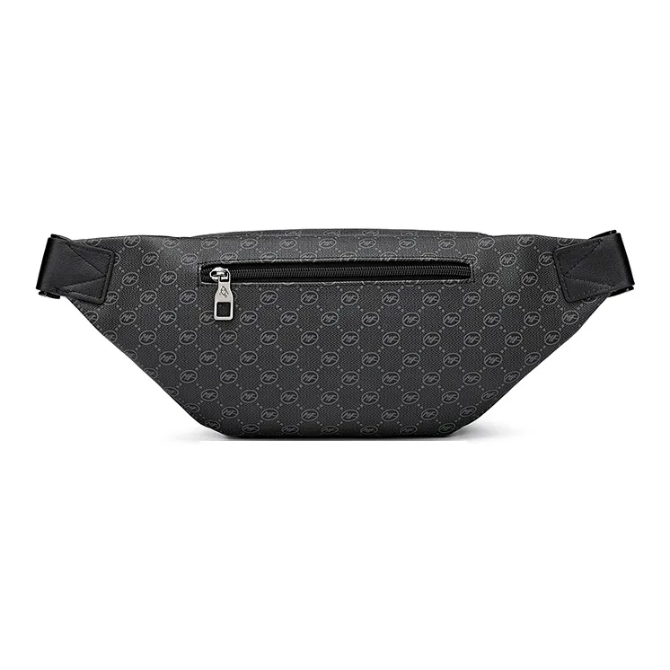 FAIRWHALE Pvc Sling Bag, Fanny Pack Regular Unisex Black-1