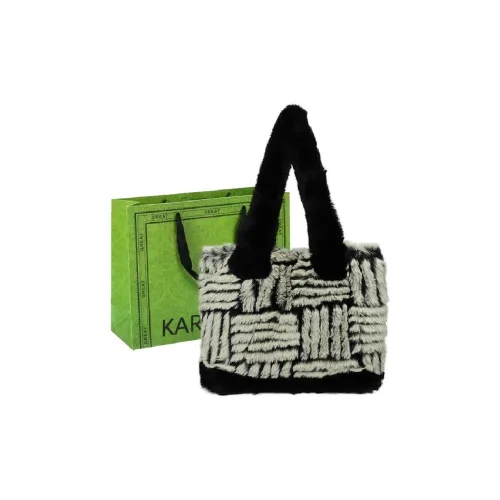 KARUISHA Plush Tote Handbag, Shoulder Bag Regular Women's Multicolor