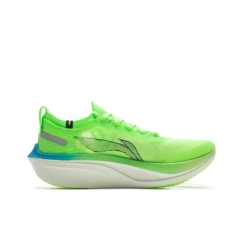 LiNing Feidian 4 Elite Cushioned Slip Resistant Abrasion Resistant Low Top Carbon Plate Running Shoes Unisex Neon Green-1