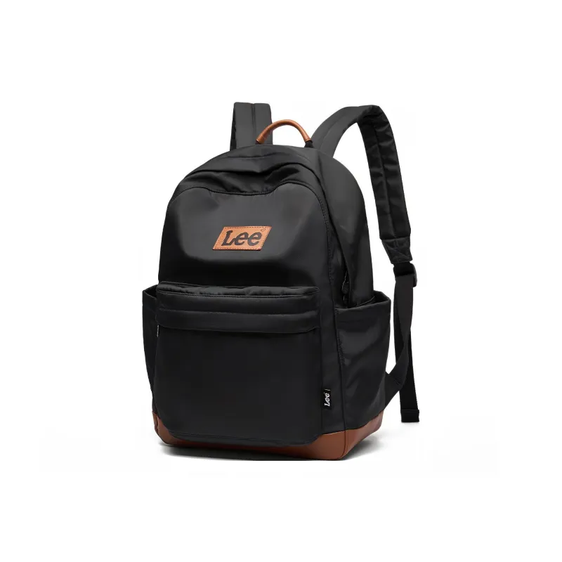 Lee Oxford Practical Backpack Computer Commute Backpack Men's Unisex Ecru/Burgundy/Black-12